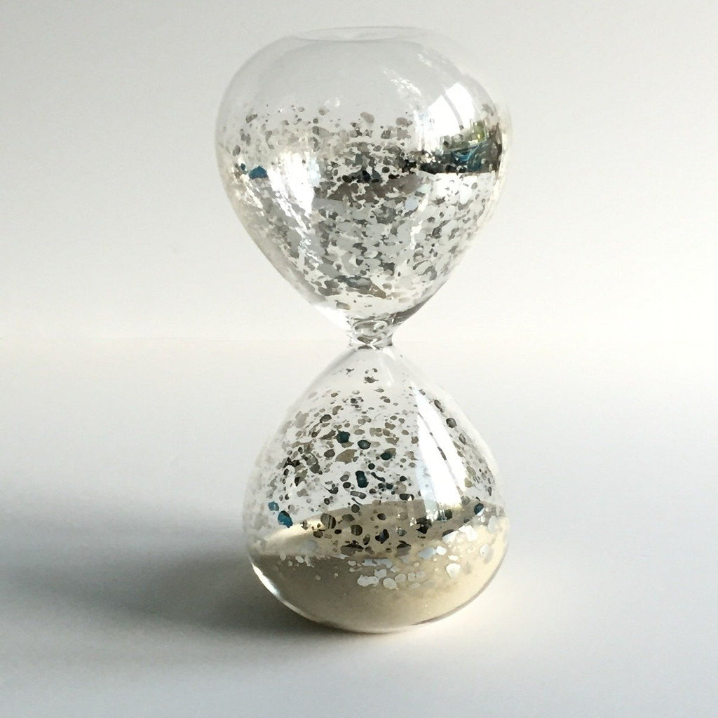 Mercury Glass Hourglass