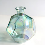 recycled opalescent octagon glass vessel