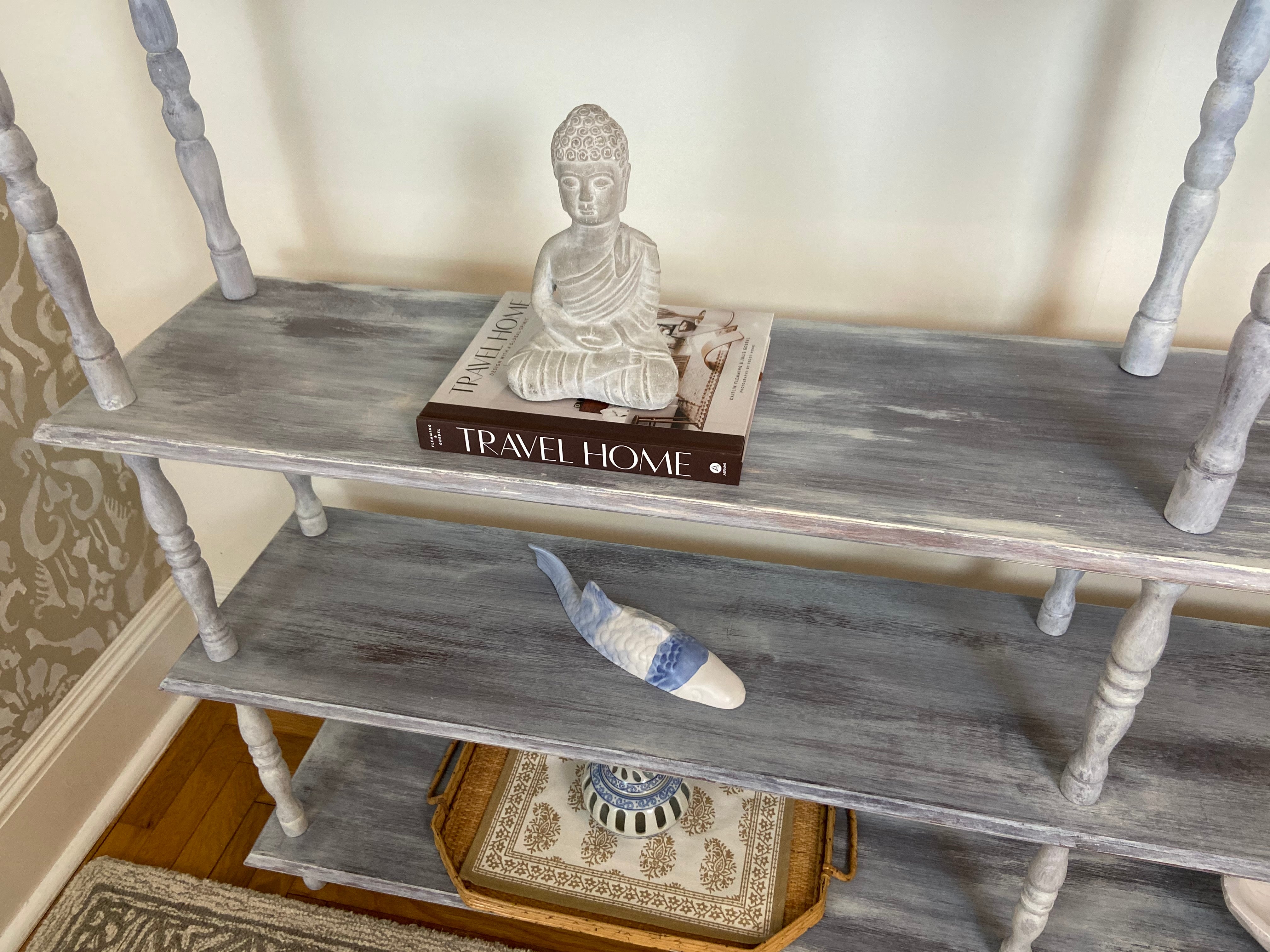 Etagere Rustica-white washed bookshelf